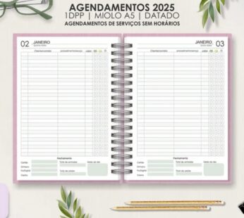 AGENDAMENTOS 2025 | SEM HORÁRIOS