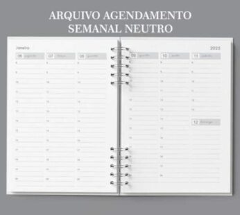 Arquivo Digital Agenda Agendamento Semanal 2025 Neutro