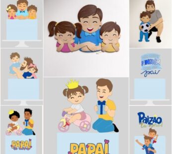 Arquivo de Corte Coleção Topos de Bolo Dia dos Pais