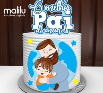 Arquivo de Corte Topo de Bolo O Melhor Pai do Mundo