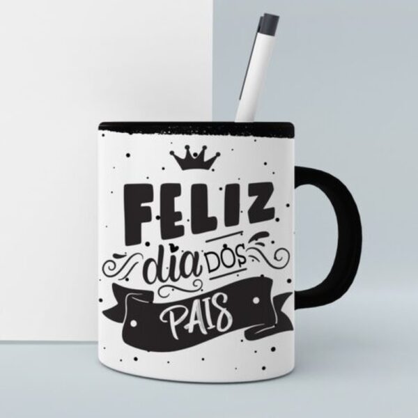 Arte Caneca Dia dos Pais Minimalista V7
