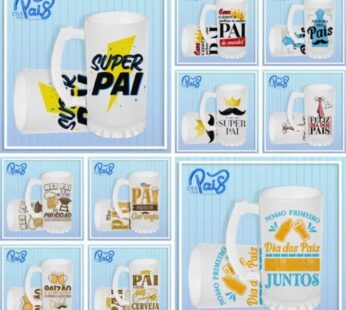 Artes e Vetores para Caneca Chopp Dia dos Pais