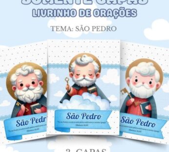 CAPA LIVRINHO DE ORAÇÕES – TEMA : SÃO PEDRO
