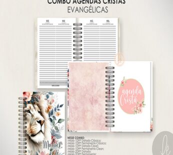 COMBO AGENDAS EVANGÉLICAS | DATADAS E PERMANENTES