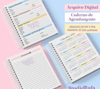 Caderno de Agendamento Permanente Candy 2025 (arquivo digital)