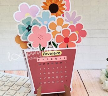 Calendário 2025 Flores -Editável no Canva