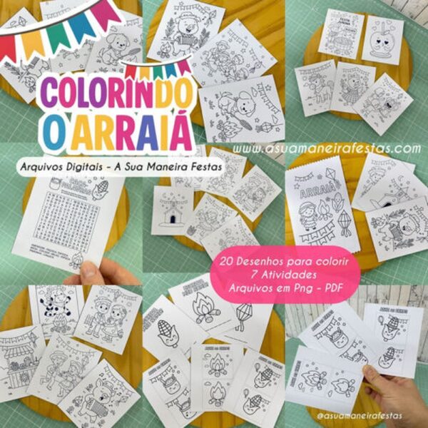 Colorindo o Arraiá – Arraia – São João – Arquivo Digital