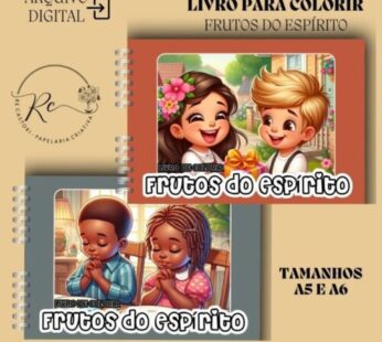 KIT DIGITAL LIVRO PARA COLORIR ( A5 E A6 ) – FRUTOS DO ESPÍRITO