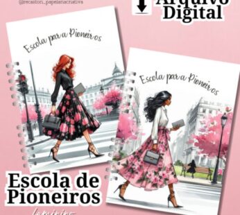 Kit Digital Caderno Escola Para Pioneiros Feminino