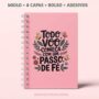 Kit Digital Caderno de Anotações – Borboletas e frases – A5 – WIRE-O/ESPIRAL