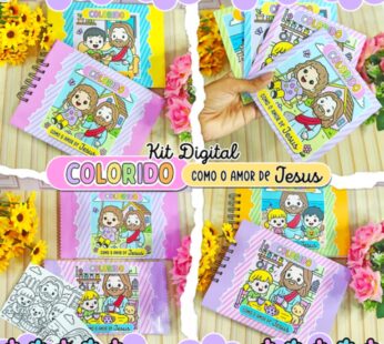 Kit Digital Colorido como o amor de Jesus