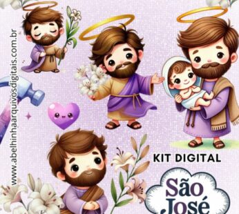 Kit Digital SÃO JOSÉ – Roxo e Verde
