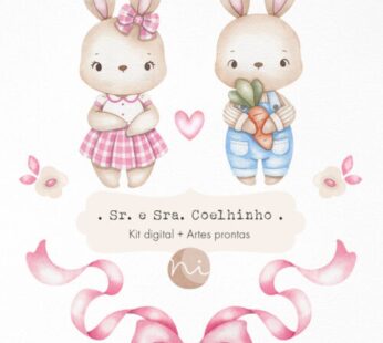 Kit Digital Sr. e Sra. Coelho Rosa