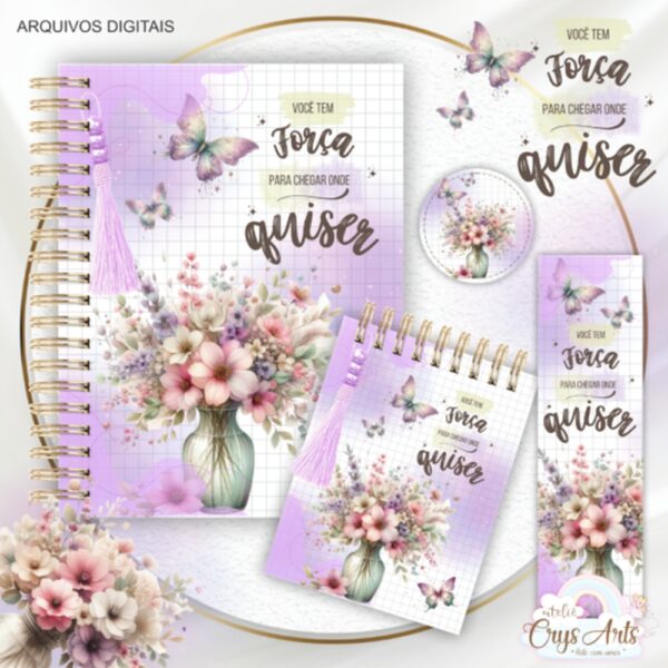 Kit Encadernação Floral