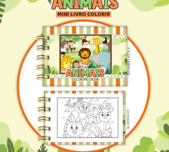 Mini livrinho de Colorir – ANIMAIS DA FLORESTA