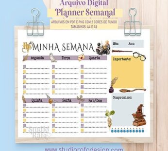 Planner Semanal Harry Potter #1 (arquivo digital)