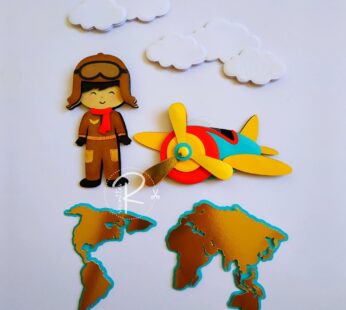 Topo de bolo 06 – Aviador a