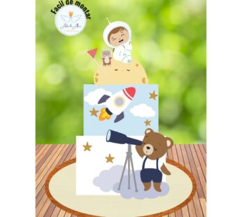 Topo de bolo 23 – Astronautas a