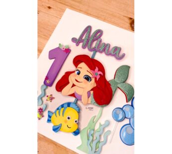 Topo de bolo 36 – Ariel a