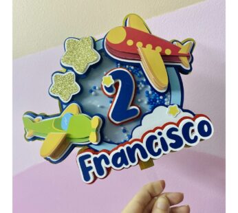 Topo de bolo avião