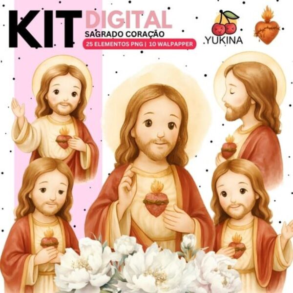 kit Digital Sagrado Coração de Jesus