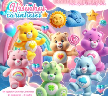 kit Digital URSINHOS CARINHOSOS CANDY