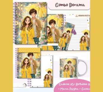 Combo Caderno Dorama
