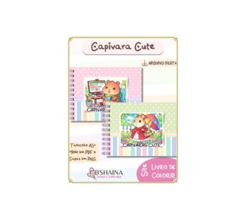 Livro de Colorir – 28) Livro de Colorir Capivaras Cute