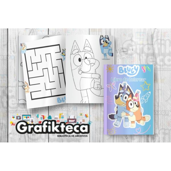 Livro de Colorir - bluey mini paginas de colorear